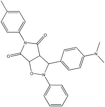 3-(4-(dimethylamino)phenyl)-2-phenyl-5-(p-tolyl)tetrahydro-4H-pyrrolo[3,4-d]isoxazole-4,6(5H)-dione Struktur