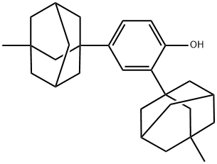2,4-bis(3-methyladamantan-1-yl)phenol Struktur