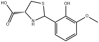 (4R)-2-(2-hydroxy-3-methoxyphenyl)-1,3-thiazolidine-4-carboxylic acid Struktur
