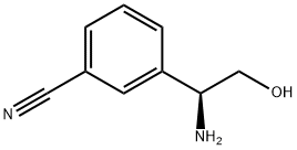 (S)-3-(1-氨基-2-羟乙基)苯甲腈,1212951-73-9,结构式