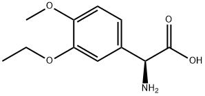 (S)-2-Amino-2-(3-ethoxy-4-methoxyphenyl)acetic acid, 1212977-59-7, 结构式