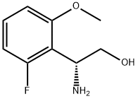 (2R)-2-AMINO-2-(6-FLUORO-2-METHOXYPHENYL)ETHAN-1-OL 化学構造式