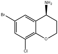 (4S)-6-BROMO-8-CHLORO-3,4-DIHYDRO-2H-1-BENZOPYRAN-4-AMINE Structure