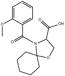 4-(2-methoxybenzoyl)-1-oxa-4-azaspiro[4.5]decane-3-carboxylic acid Structure