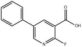 2-FLUORO-5-PHENYLPYRIDINE-3-CARBOXYLIC ACID Struktur