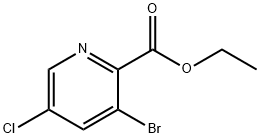 3-溴-5-氯吡啶甲酸乙酯 结构式