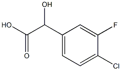 2-(4-氯-3-氟苯基)-2-羟基乙酸,1214376-99-4,结构式