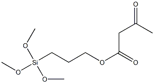 3-(三甲氧基硅烷基)丙基3-氧代丁酸酯, 121505-13-3, 结构式