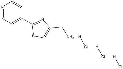 [2-(pyridin-4-yl)-1,3-thiazol-4-yl]methanamine trihydrochloride Structure