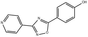 4-(3-Pyridin-4-yl-[1,2,4]oxadiazol-5-yl)-phenol 化学構造式