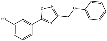 3-(3-Phenoxymethyl-[1,2,4]oxadiazol-5-yl)-phenol,1216202-18-4,结构式