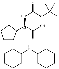 (Tert-Butoxy)Carbonyl D-Cyclopentylglycine dicyclohexylammonium salt 化学構造式