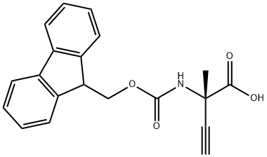 (2S)-2-[[(9H-fluoren-9-ylmethoxy)carbonyl]amino]-2-methyl-3-Butynoic acid Struktur