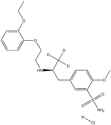 2-methoxy-5-[(2S)-3,3,3-trideuterio-2-[2-(2-ethoxyphenoxy)ethylamino]propyl]benzenesulfonamide:hydrochloride 结构式