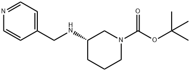 (S)-tert-Butyl 3-[(pyridin-4-ylmethyl)amino]piperidine-1-carboxylate Struktur