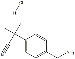 2-(4-(Aminomethyl)phenyl)-2-methylpropanenitrile hydrochloride Structure