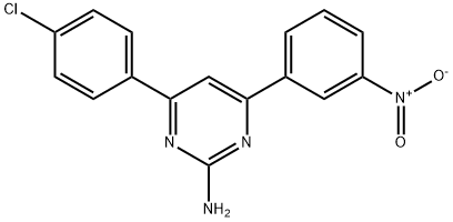4-(4-chlorophenyl)-6-(3-nitrophenyl)pyrimidin-2-amine 结构式