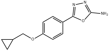 5-[4-(cyclopropylmethoxy)phenyl]-1,3,4-oxadiazol-2-amine Struktur