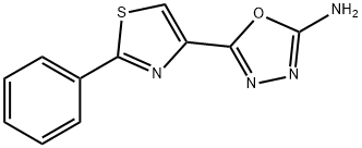 5-(2-phenyl-1,3-thiazol-4-yl)-1,3,4-oxadiazol-2-amine 化学構造式