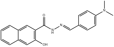 N'-[4-(dimethylamino)benzylidene]-3-hydroxy-2-naphthohydrazide Struktur