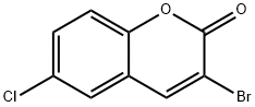 3-Bromo-6-chloro-chromen-2-one 化学構造式