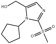 (1-cyclopentyl-2-methanesulfonyl-1H-imidazol-5-yl)methanol Struktur