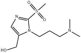 {1-[3-(ジメチルアミノ)プロピル]-2-メタンスルホニル-1H-イミダゾール-5-イル}メタノール 化学構造式