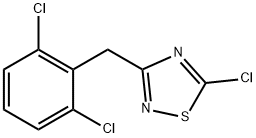 5-chloro-3-[(2,6-dichlorophenyl)methyl]-1,2,4-thiadiazole Struktur