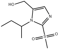 [1-(ブタン-2-イル)-2-メタンスルホニル-1H-イミダゾール-5-イル]メタノール 化学構造式
