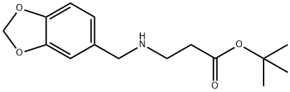 tert-butyl 3-{[(2H-1,3-benzodioxol-5-yl)methyl]amino}propanoate, 1221342-16-0, 结构式