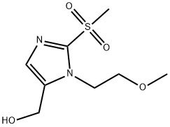 [2-メタンスルホニル-1-(2-メトキシエチル)-1H-イミダゾール-5-イル]メタノール 化学構造式