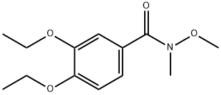 3,4-diethoxy-N-methoxy-N-methylbenzamide, 1221342-52-4, 结构式