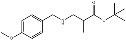 tert-butyl 3-{[(4-methoxyphenyl)methyl]amino}-2-methylpropanoate, 1221342-94-4, 结构式