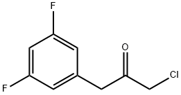 1-クロロ-3-(3,5-ジフルオロフェニル)プロパン-2-オン 化学構造式