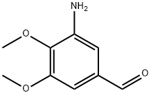 3-氨基-4,5-二甲氧基苯甲醛 结构式