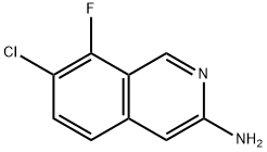 7-CHLORO-8-FLUOROISOQUINOLIN-3-AMINE 化学構造式