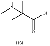 2-Methyl-2-(methylamino)propanoic acid hydrochloride 化学構造式