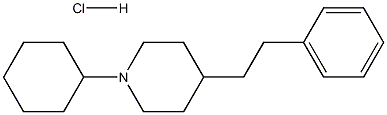 1-cyclohexyl-4-(2-phenylethyl)piperidine:hydrochloride 化学構造式