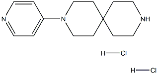 3-(吡啶-4-基)-3,9-二氮杂螺[5.5]十一烷二盐酸盐 结构式