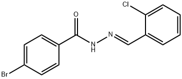 4-bromo-N'-(2-chlorobenzylidene)benzohydrazide Struktur