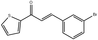 (2E)-3-(3-bromophenyl)-1-(thiophen-2-yl)prop-2-en-1-one 结构式