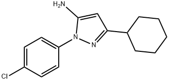 1-(4-chlorophenyl)-3-cyclohexyl-1H-pyrazol-5-amine Struktur