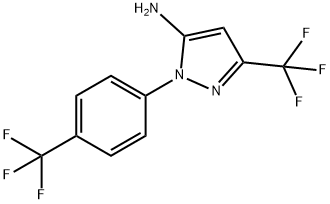 3-(Trifluoromethyl)-1-(4-(trifluoromethyl)phenyl)-1H-pyrazol-5-amine Structure