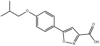 5-(4-Isobutoxy-phenyl)-isoxazole-3-carboxylic acid 结构式