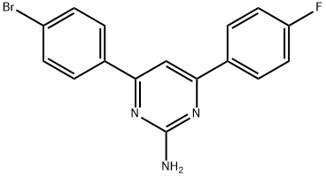 4-(4-bromophenyl)-6-(4-fluorophenyl)pyrimidin-2-amine Struktur