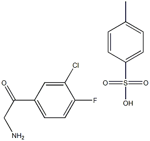 2-amino-1-(3-chloro-4-fluorophenyl)ethanone 4-methylbenzenesulfonate Structure