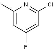 2-氯-4-氟-6-甲基吡啶 结构式