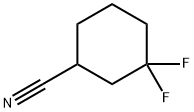 3,3-difluorocyclohexane-1-carbonitrile Struktur