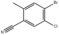 4-溴-5-氯-2-甲基苯甲腈,1228376-18-8,结构式