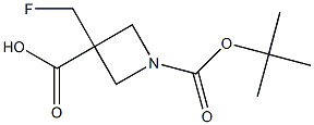 1-[(TERT-BUTOXY)CARBONYL]-3-(FLUOROMETHYL)AZETIDINE-3-CARBOXYLIC ACID, 1228581-12-1, 结构式